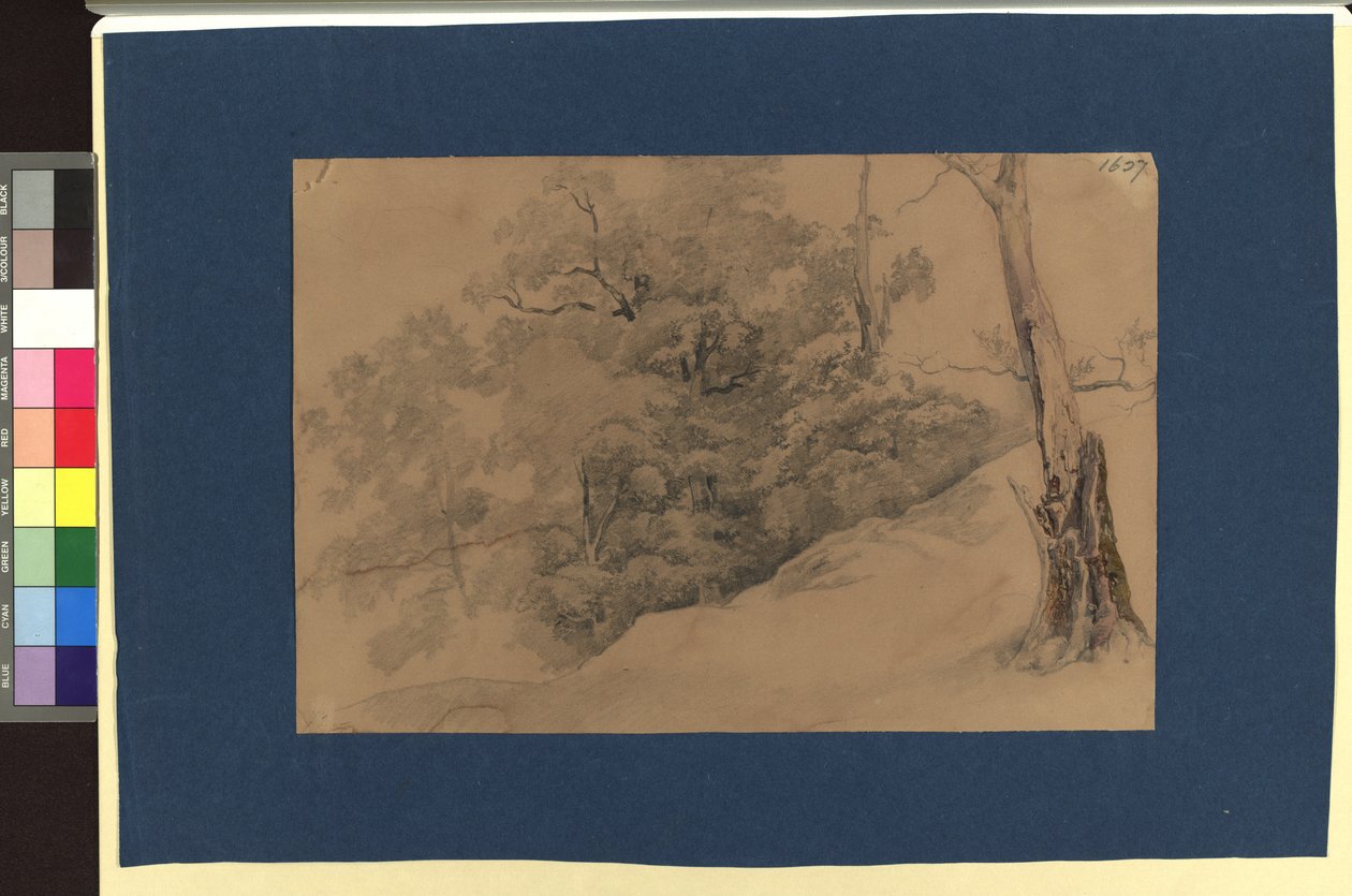 Landschaftsstudie door Josef Kriehuber