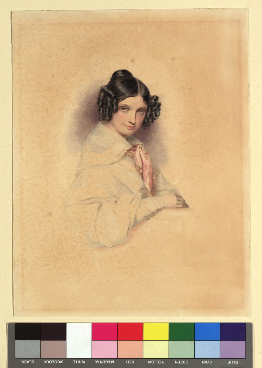 Pauline von Schmerling, geboren barones von Koudelka door Josef Kriehuber