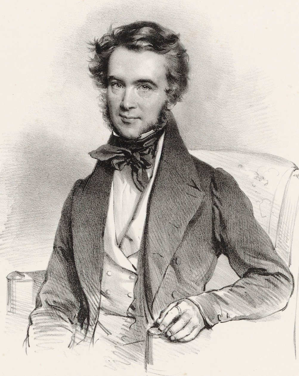 Portret van de violist en componist Karol Lipiński 1790-1861, 1837 door Josef Kriehuber