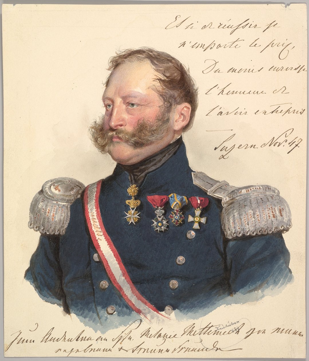 Prins Friedrich van Schwarzenberg door Josef Kriehuber
