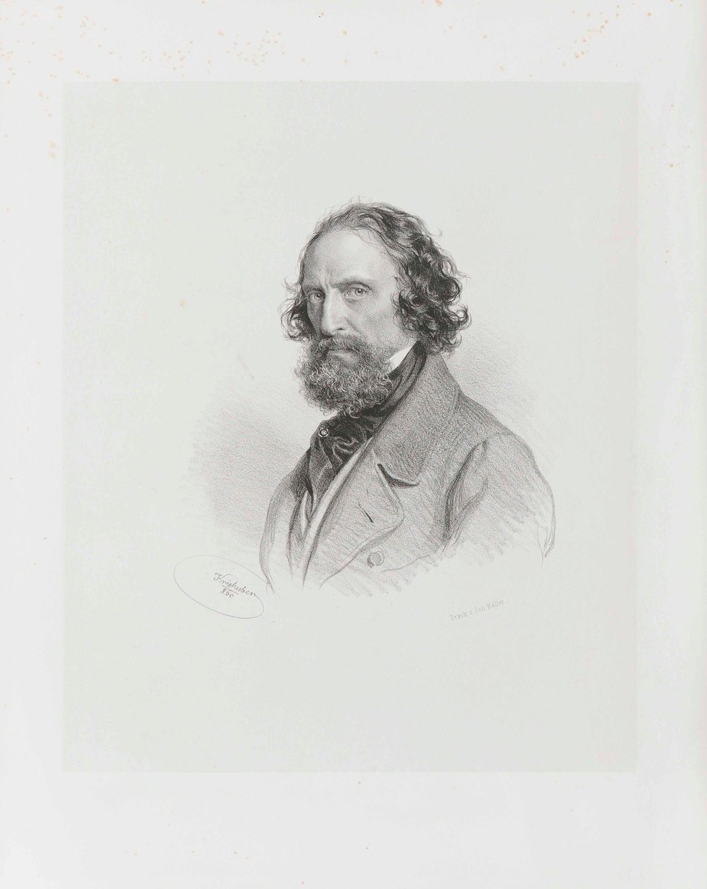 Zelfportret, 1860 door Josef Kriehuber