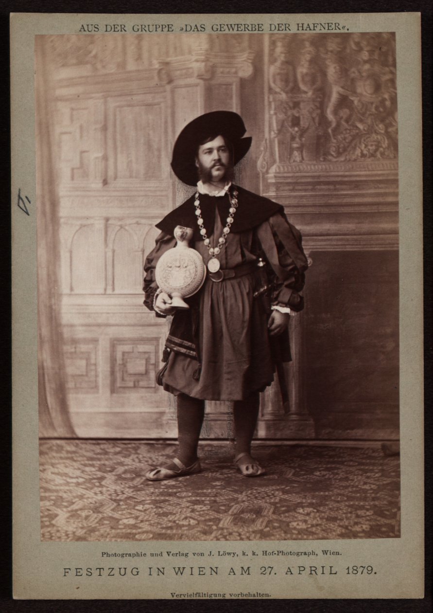Jean Roth, schoorsteenveger tijdens de Makart-optocht van 1879 door Josef Löwy
