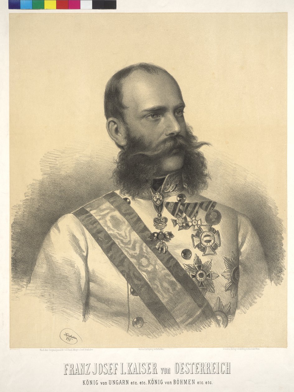 Keizer van Oostenrijk Franz Joseph I door Josef Nikolaus Kriehuber
