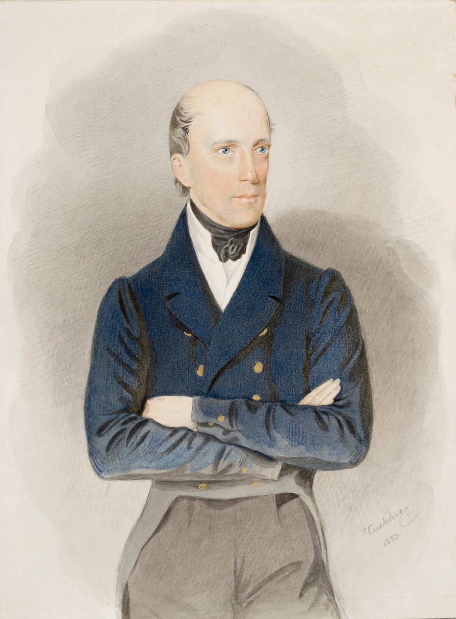 Portret van aartshertog Johan van Oostenrijk door Josef Nikolaus Kriehuber