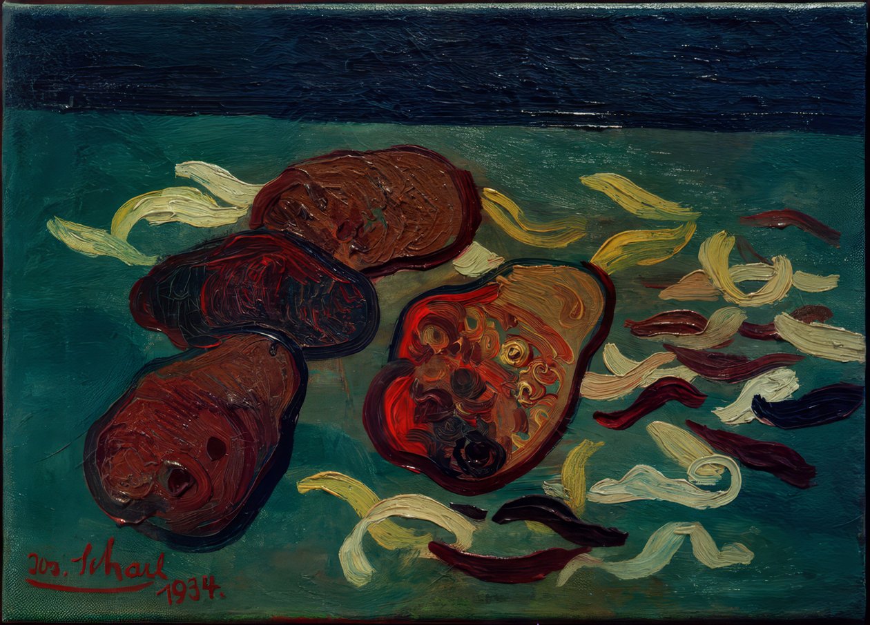 Stilleven met aardappelen door Josef Scharl