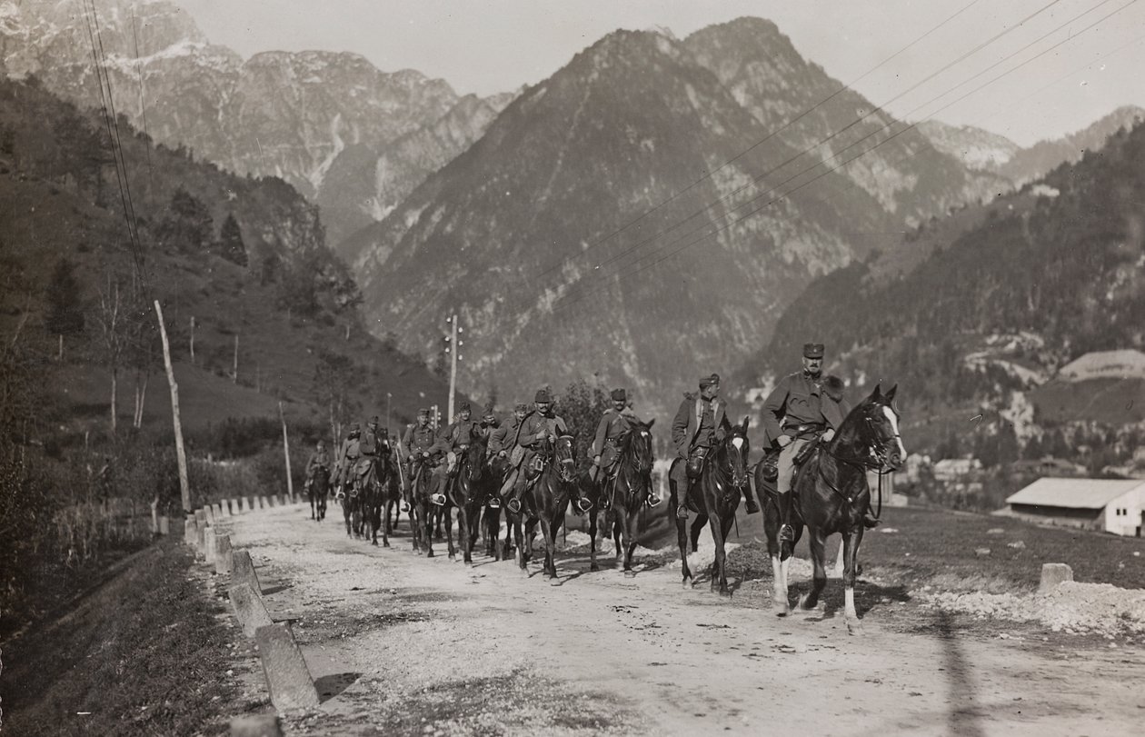 soldaten van de cavalerie (zwart-wit foto) door Josef Zohles