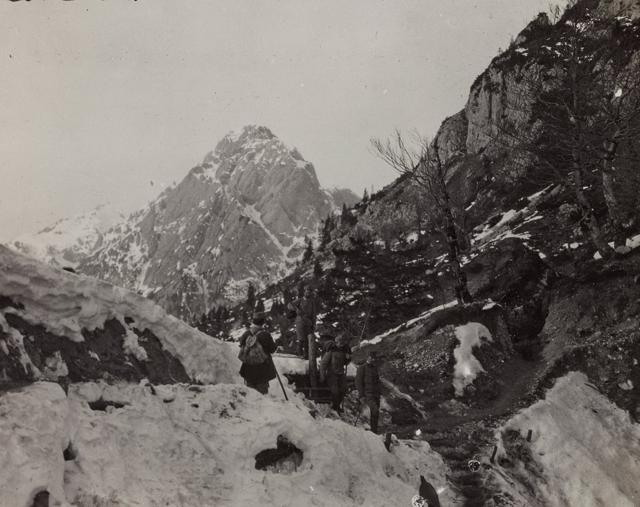 Album "Meine weltkriegs - Erinnerungen Zuid-West Front (Karinthië, Italië, Zuid-Tirol) 31/03/1915-12/11/1918 - Josef Zohles Wenen": Rosskofel (Monte Cavallo) door Josef Zohles