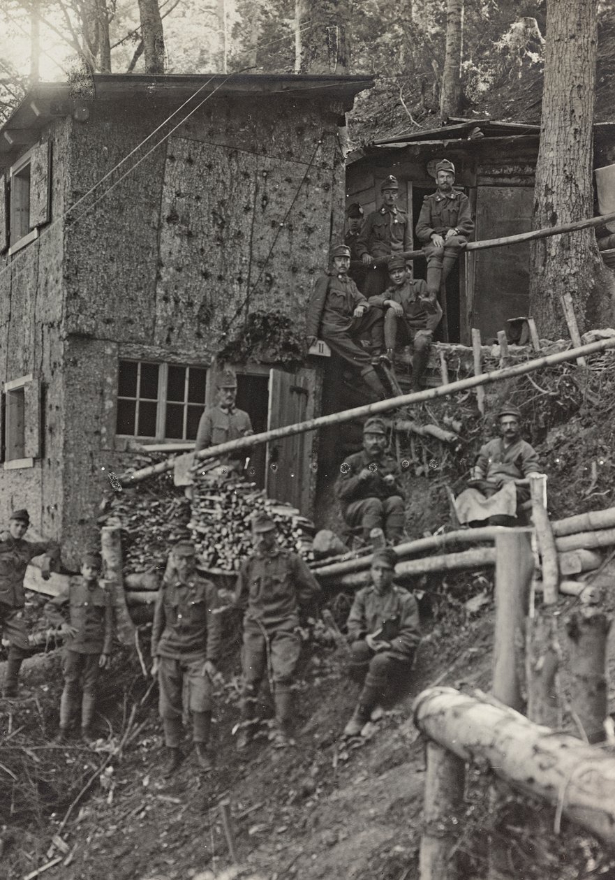 Album "Meine weltkriegs - Erinnerungen Zuidwestfront (Karinthië, Italië, Zuid-Tirol) 31/03/1915-12/11/1918 - Josef Zohles Wien": militair kamp door Josef Zohles