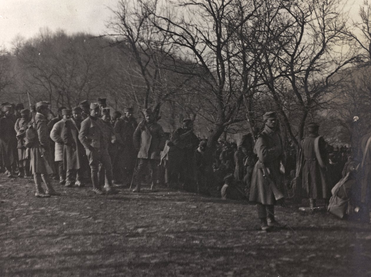 Album "Meine weltkriegs - Erinnerungen South-West Front (Karinthië, Italië, Zuid-Tirol) 31/03/1915-12/11/1918 - Josef Zohles Wien": gevangenen door Josef Zohles