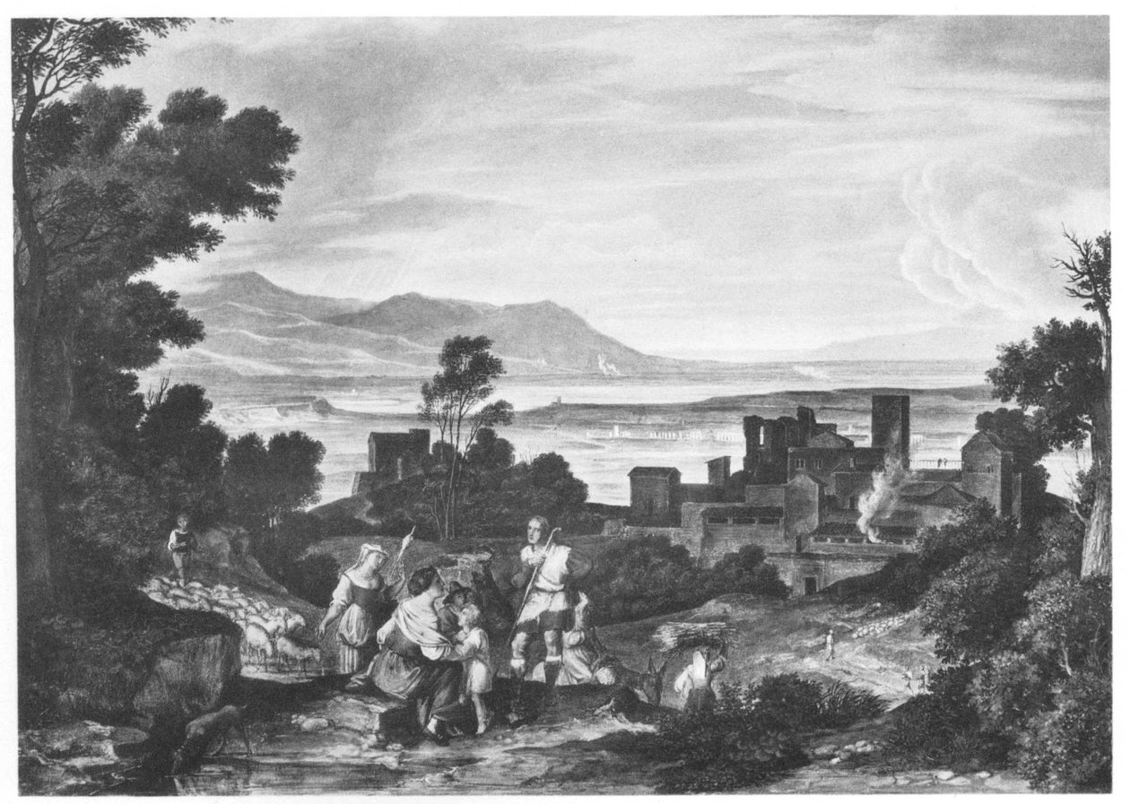 Landschap bij Olevano door Joseph Anton Koch