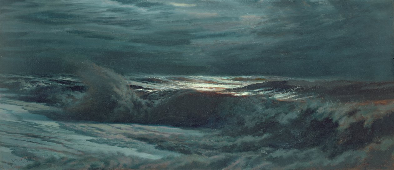Nachtgolf, 1883 door Joseph Severn