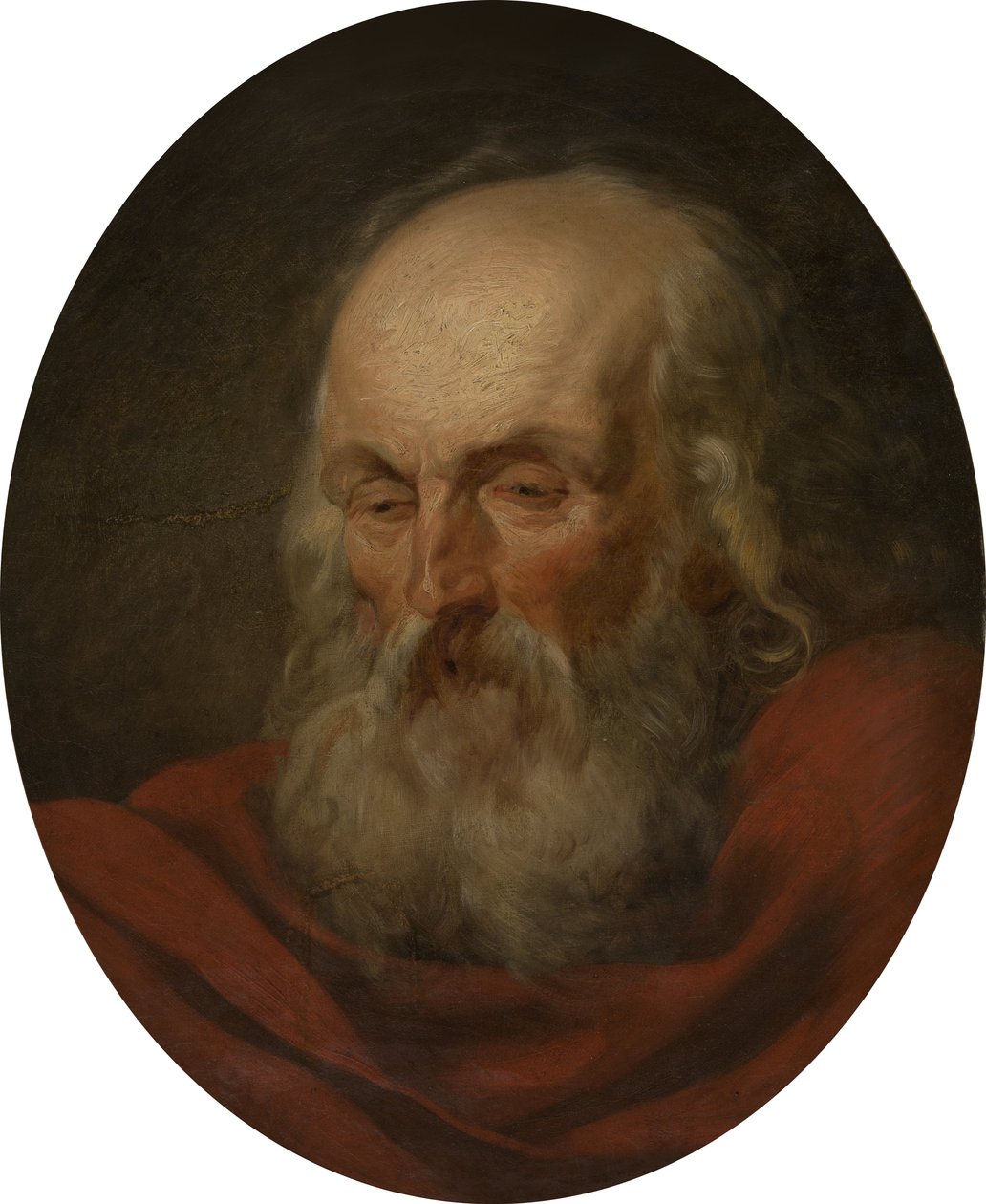 Hoofd van een oude man door Joseph Benoît Suvée