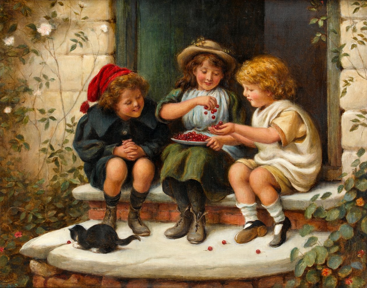 De kersen delen, 1897 door Joseph Clark