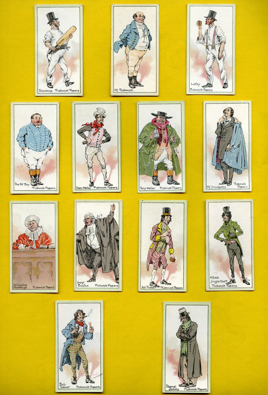 Personages uit Pickwick Papers, door Charles Dickens, 1923 door Joseph Clayton Clarke