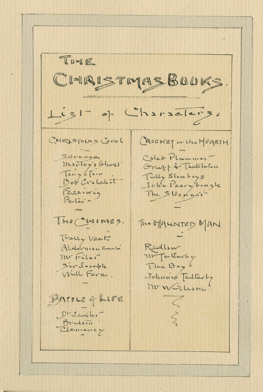 Lijst van personages, ca. 1920 door Joseph Clayton Clarke