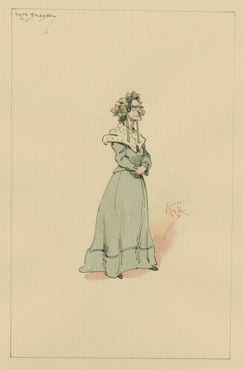 Mevrouw Snagsby door Joseph Clayton Clarke