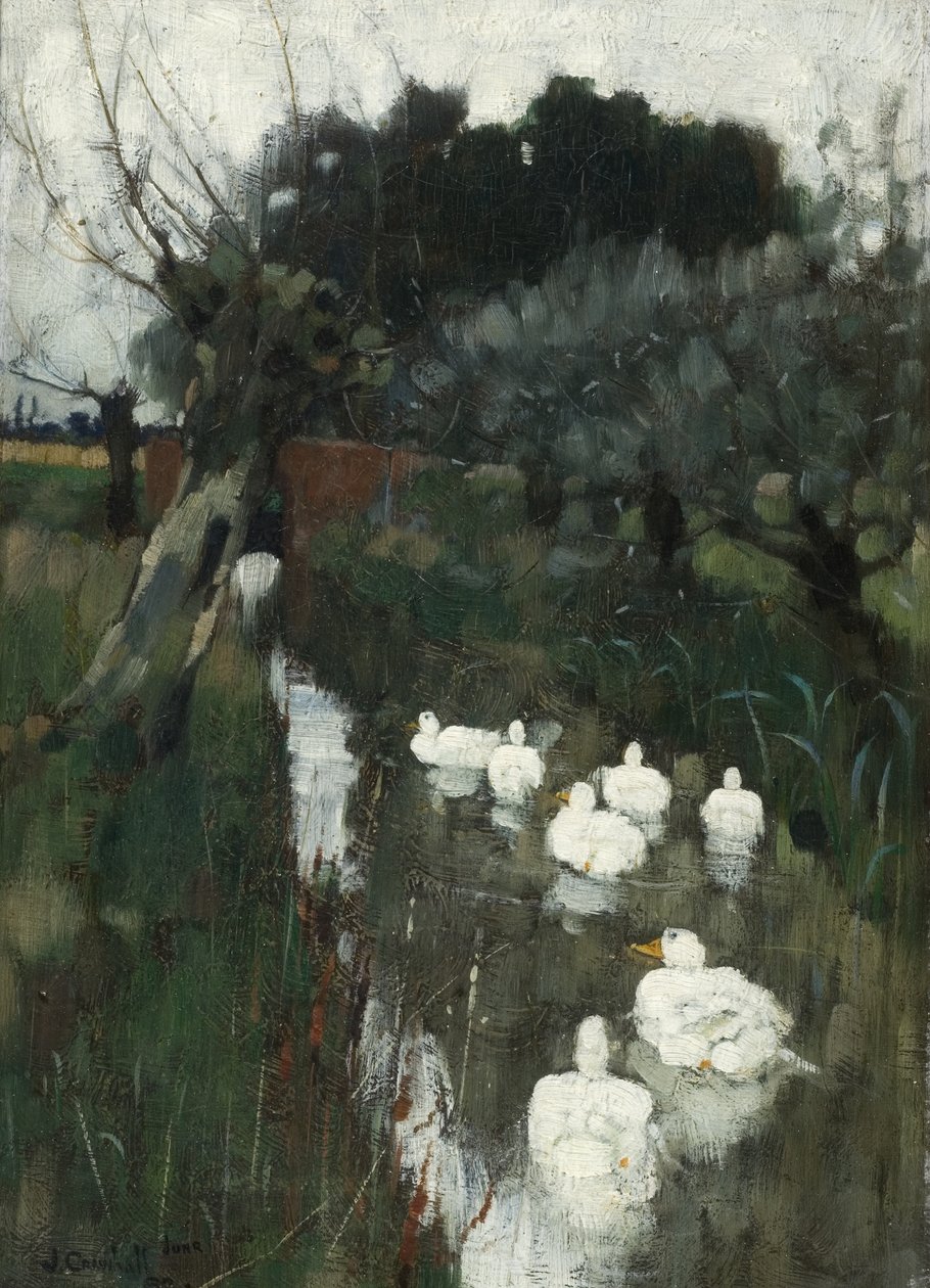 Een Lincolnshire-stroom, 1882 door Joseph Crawhall