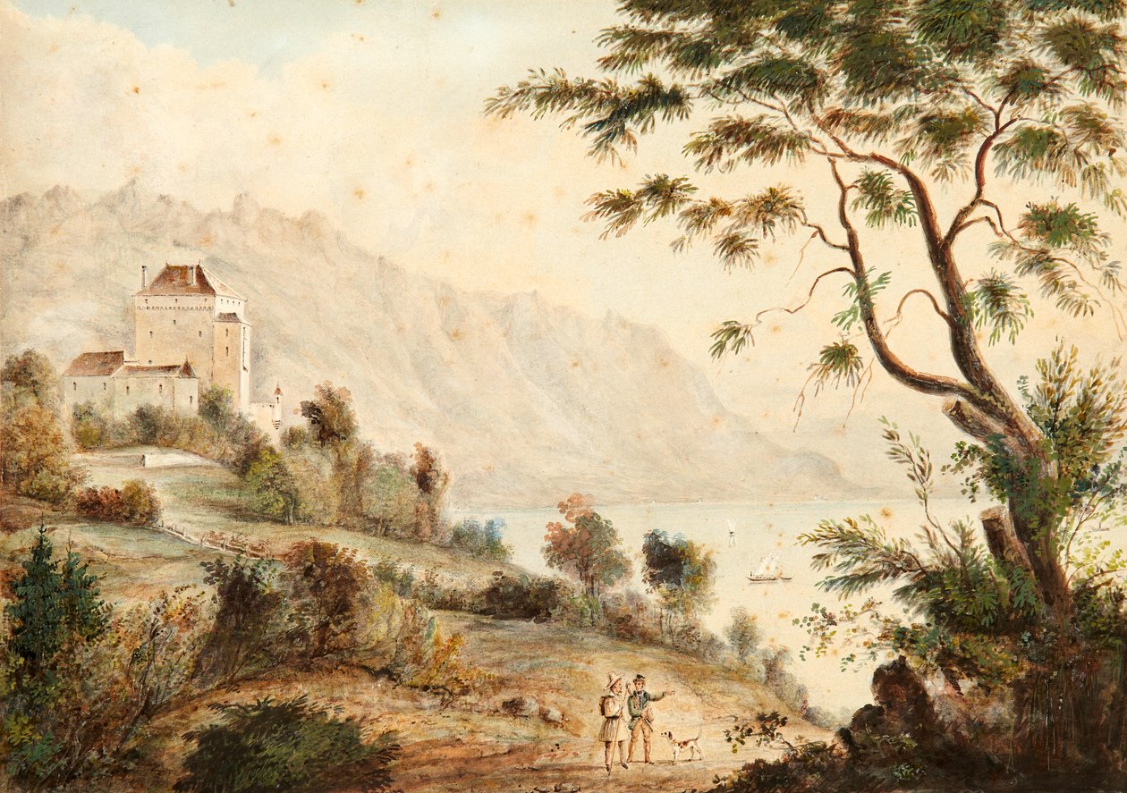 Het kasteel van Chatelard door Joseph Eugène Desvernois
