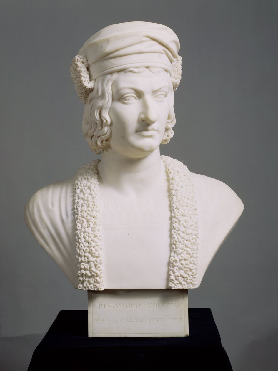 Christoffel Columbus (1446-1506) c.1836-45 door Joseph Gott