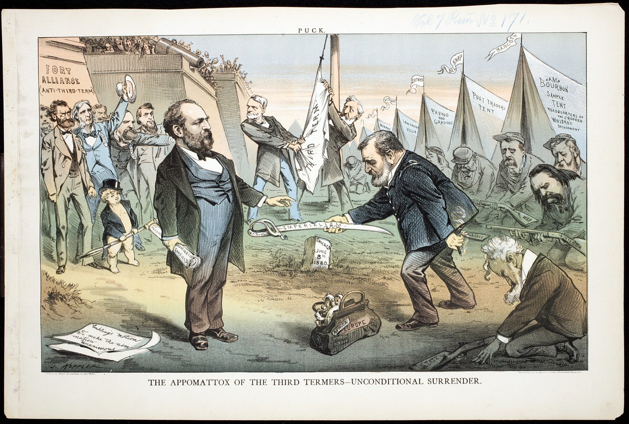 De Appomattox van de Derde Termers - Onvoorwaardelijke overgave, 1880 door Joseph Keppler