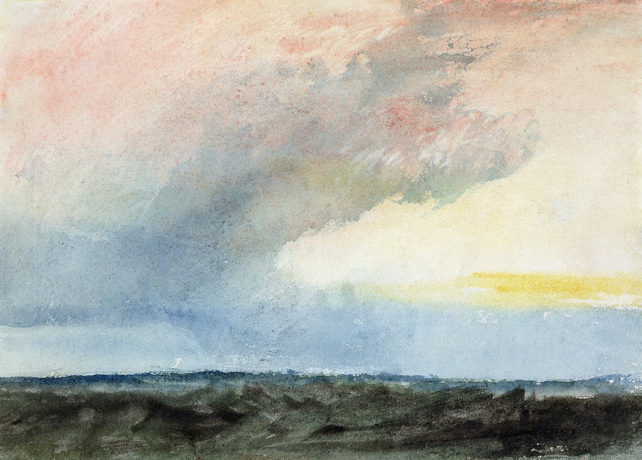 Een regenstorm op zee door Joseph Mallord William Turner