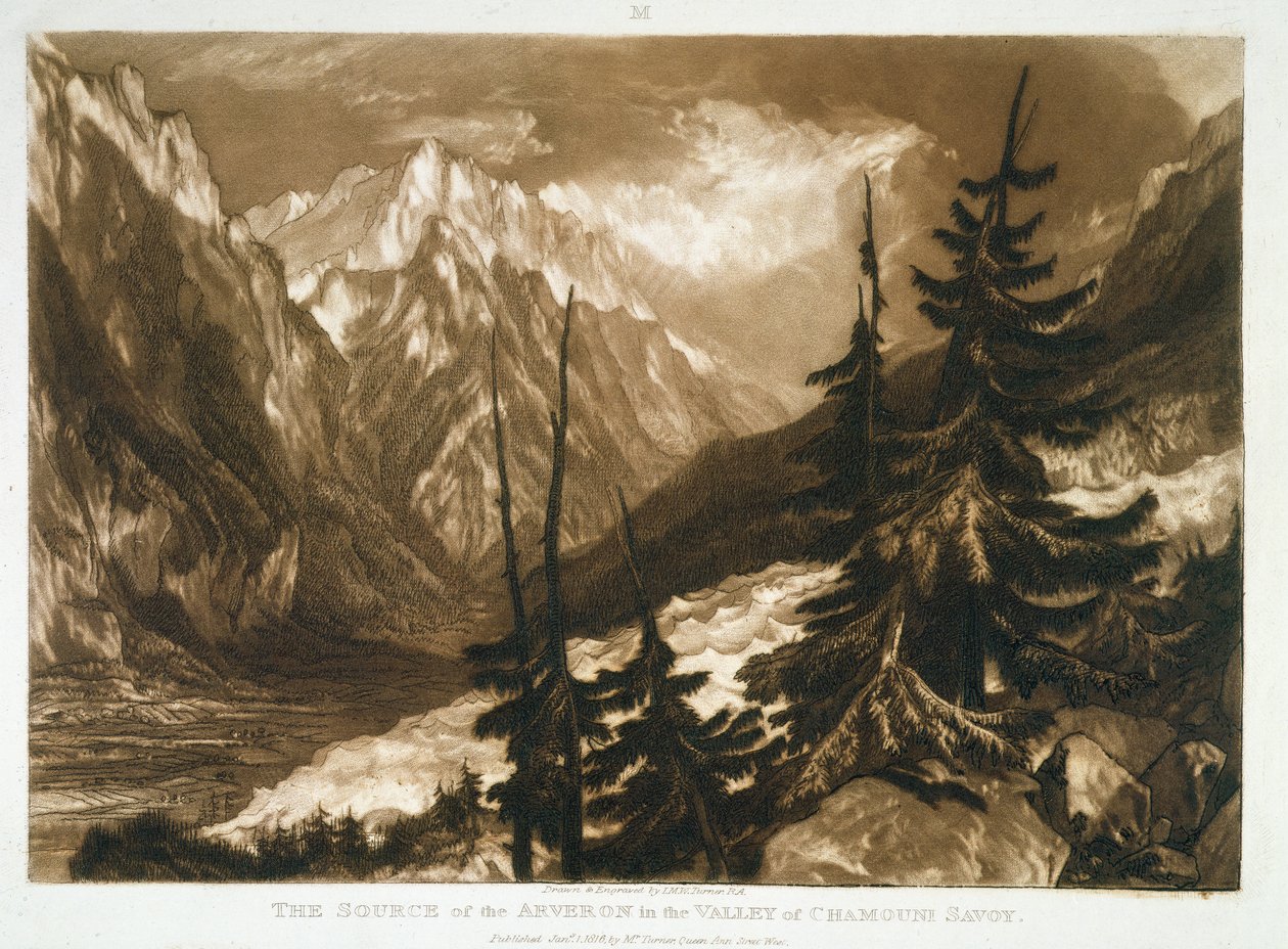 De bron van de Arveron, uit de 