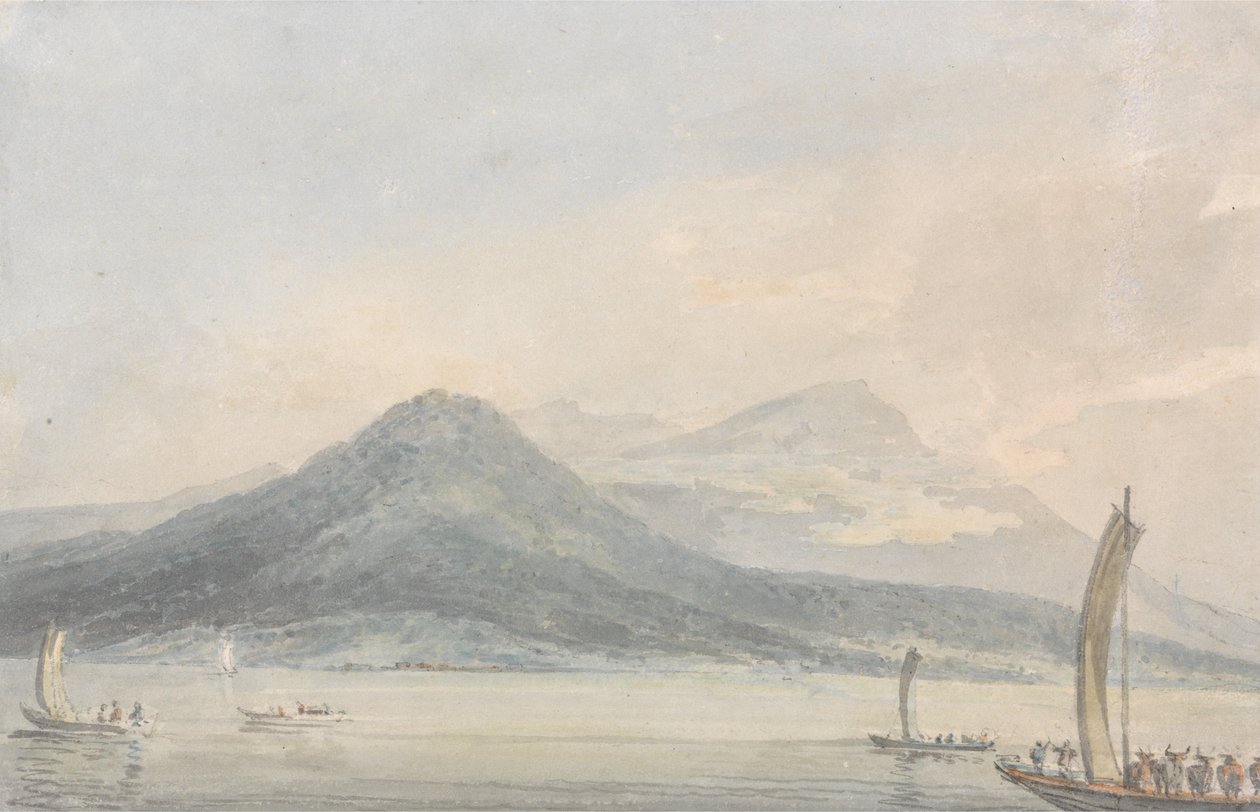Vanaf het Isola Borromena, Lago Maggiore door Joseph Mallord William Turner