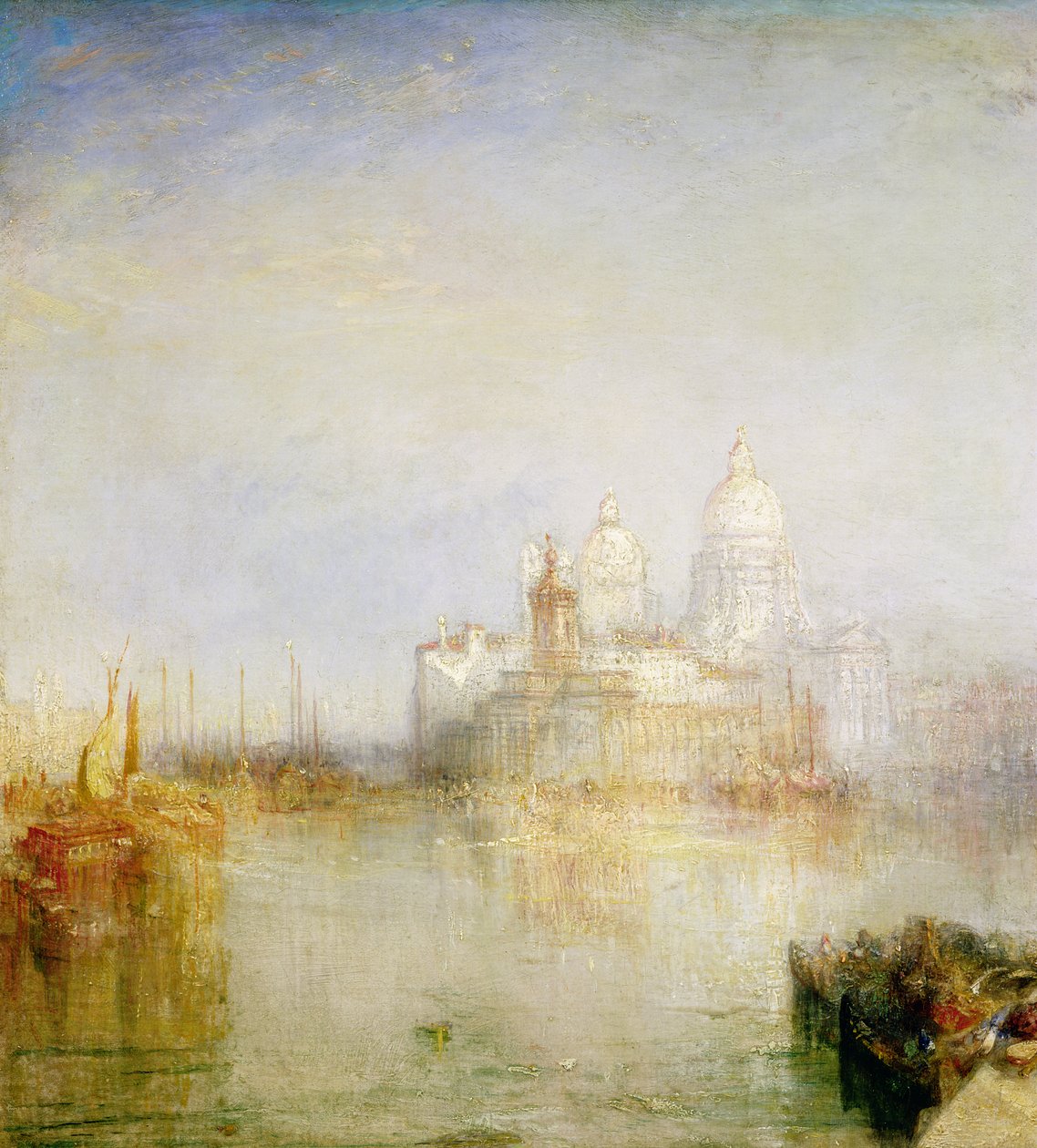 De Dogana en Santa Maria della Salute, Venetië, 1843 (detail) door Joseph Mallord William Turner
