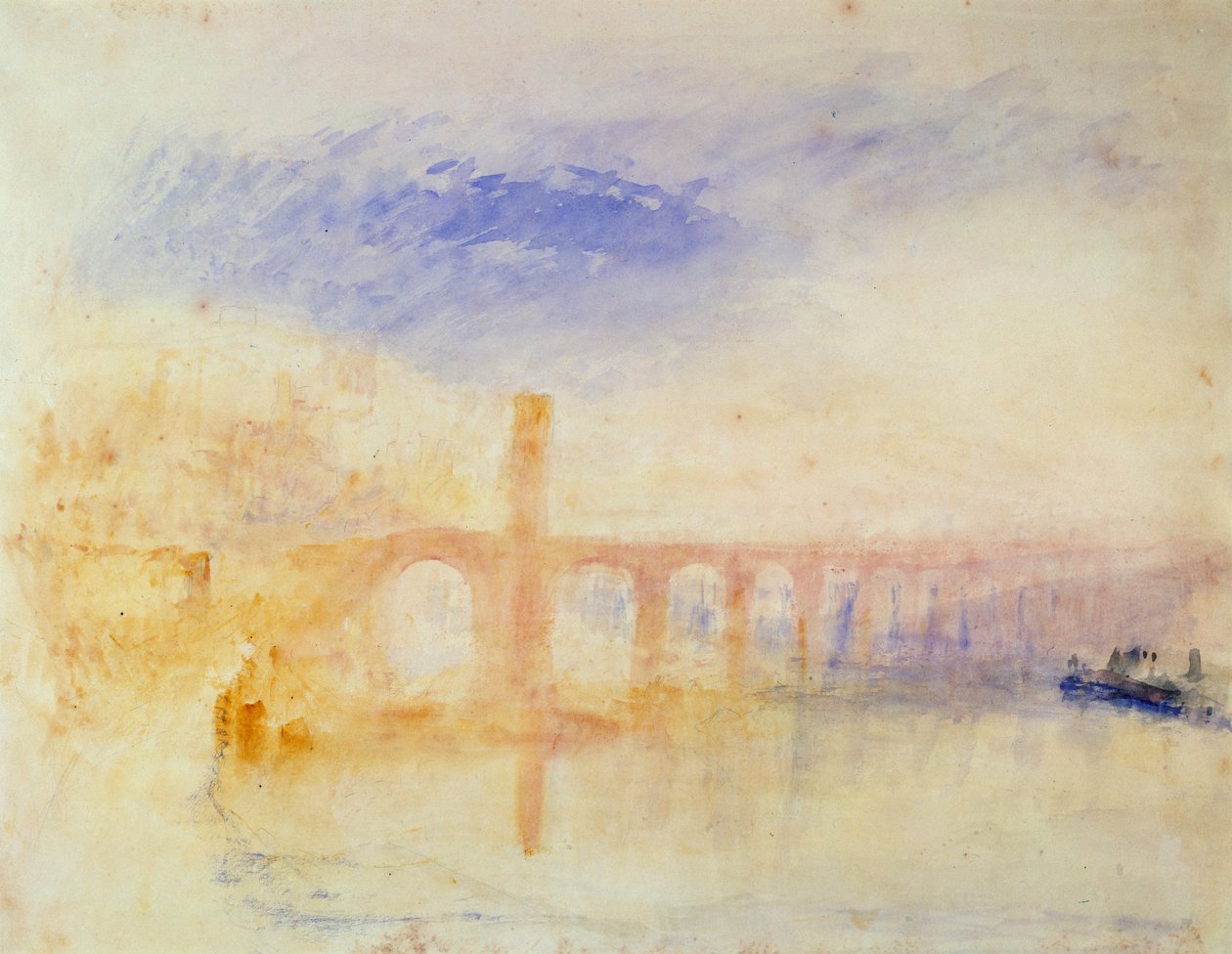 De Moezelbrug, Koblenz, ca. 1842 door Joseph Mallord William Turner