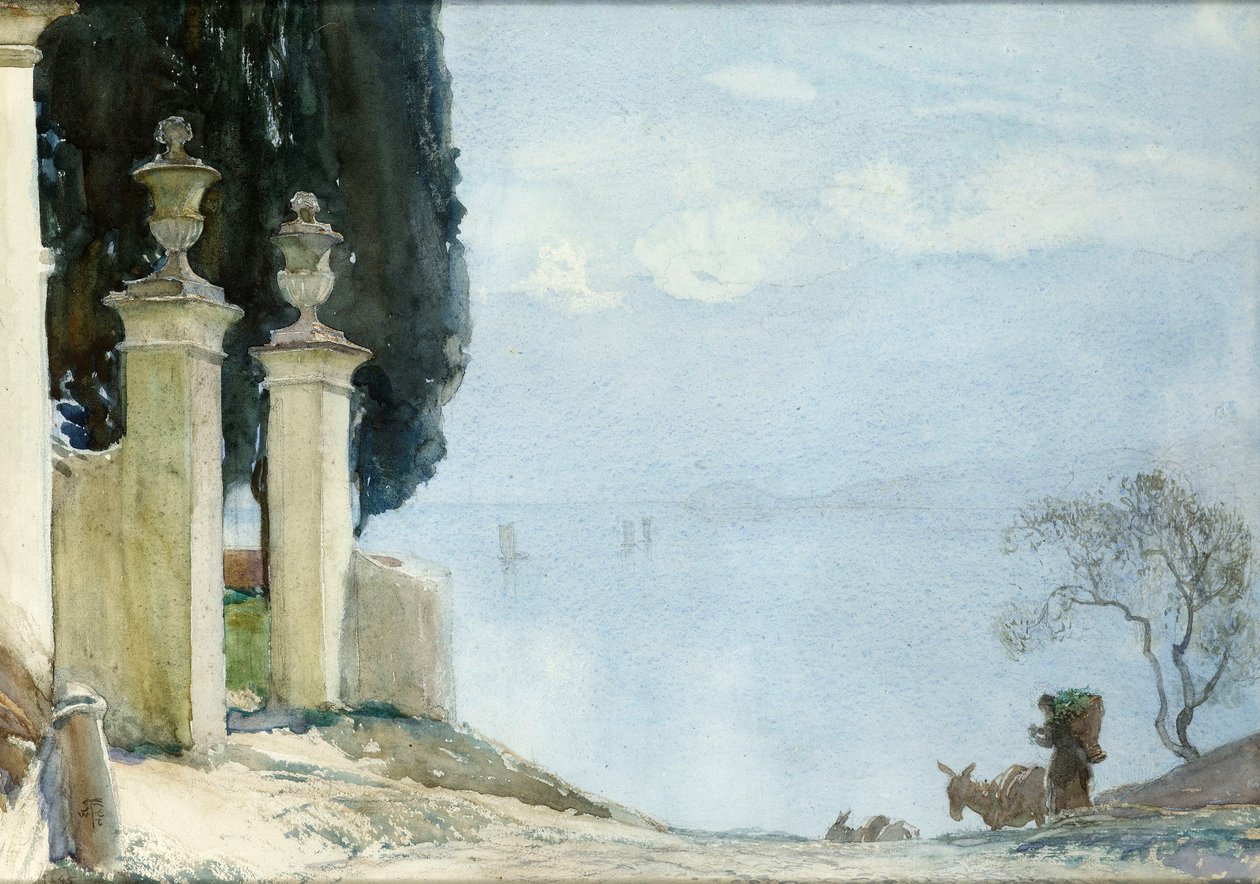 Een Blauwe Dag op Como, ca. 1900 door Joseph Walter West