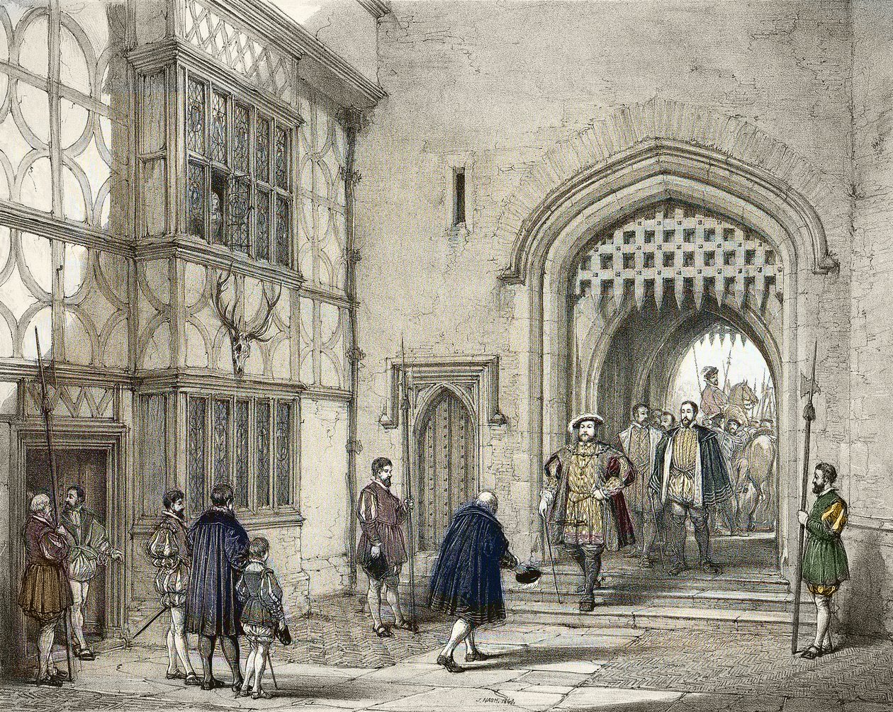 Hendrik VIII (1491-1547) in Hever Castle in Kent, naar Joseph Nash (1809-1878) door Joseph (after) Nash
