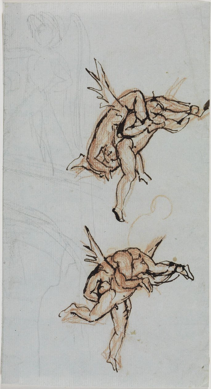 Studie van de raadsheer van Lucca (Dante, Inferno, Canto 21, V 34) door Joseph Anton Koch