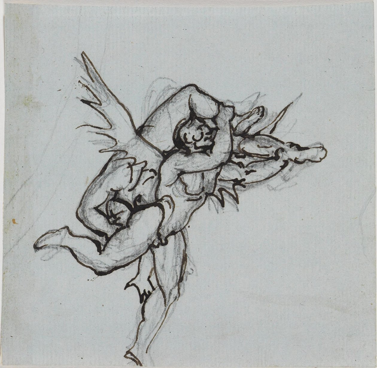 Studie voor de raadsheer van Lucca (Dantes Inferno, zang 21, vs. 34) door Joseph Anton Koch