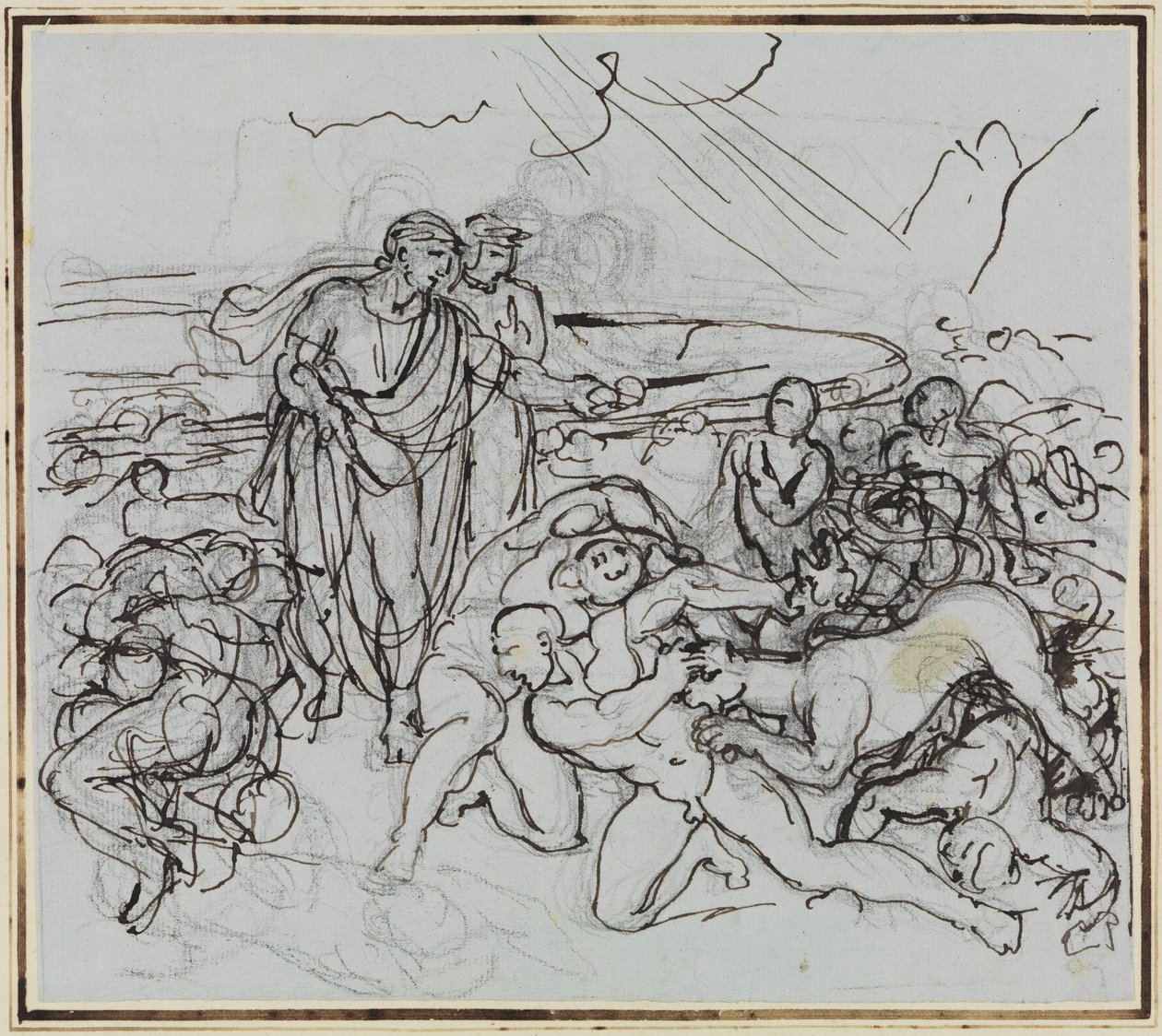 Vergilius kalmeert Cerberus (Dante