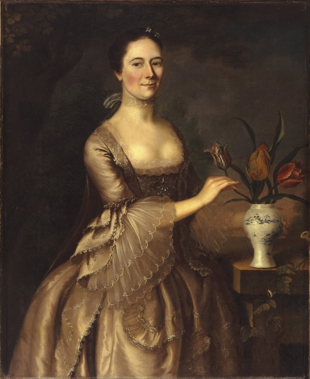Portret van een vrouw door Joseph Blackburn
