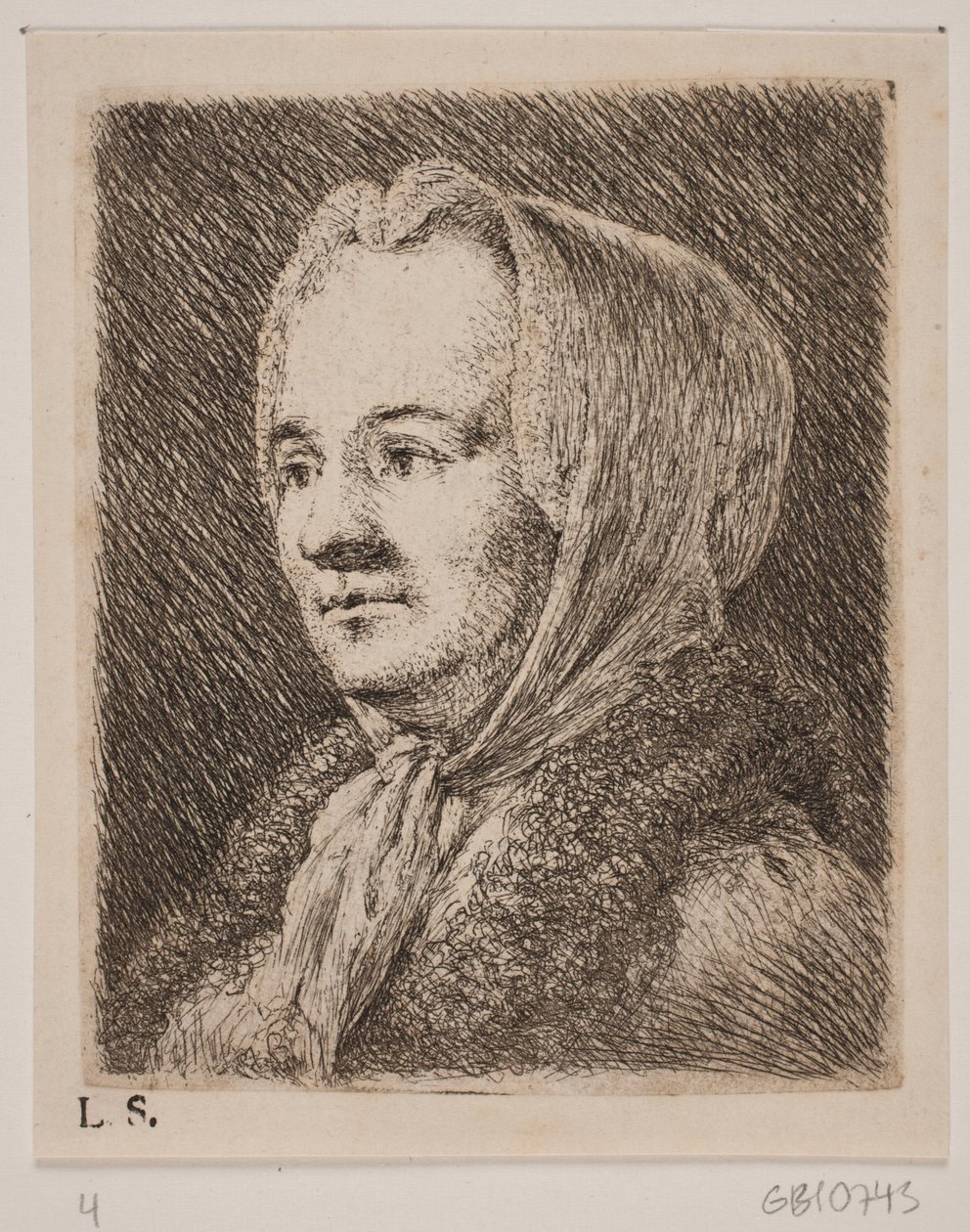 Borstbeeld van een middelbare vrouw door Joseph Brecheisen