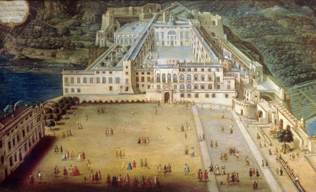 Het paleis in Monaco in 1732 door Joseph Bressan