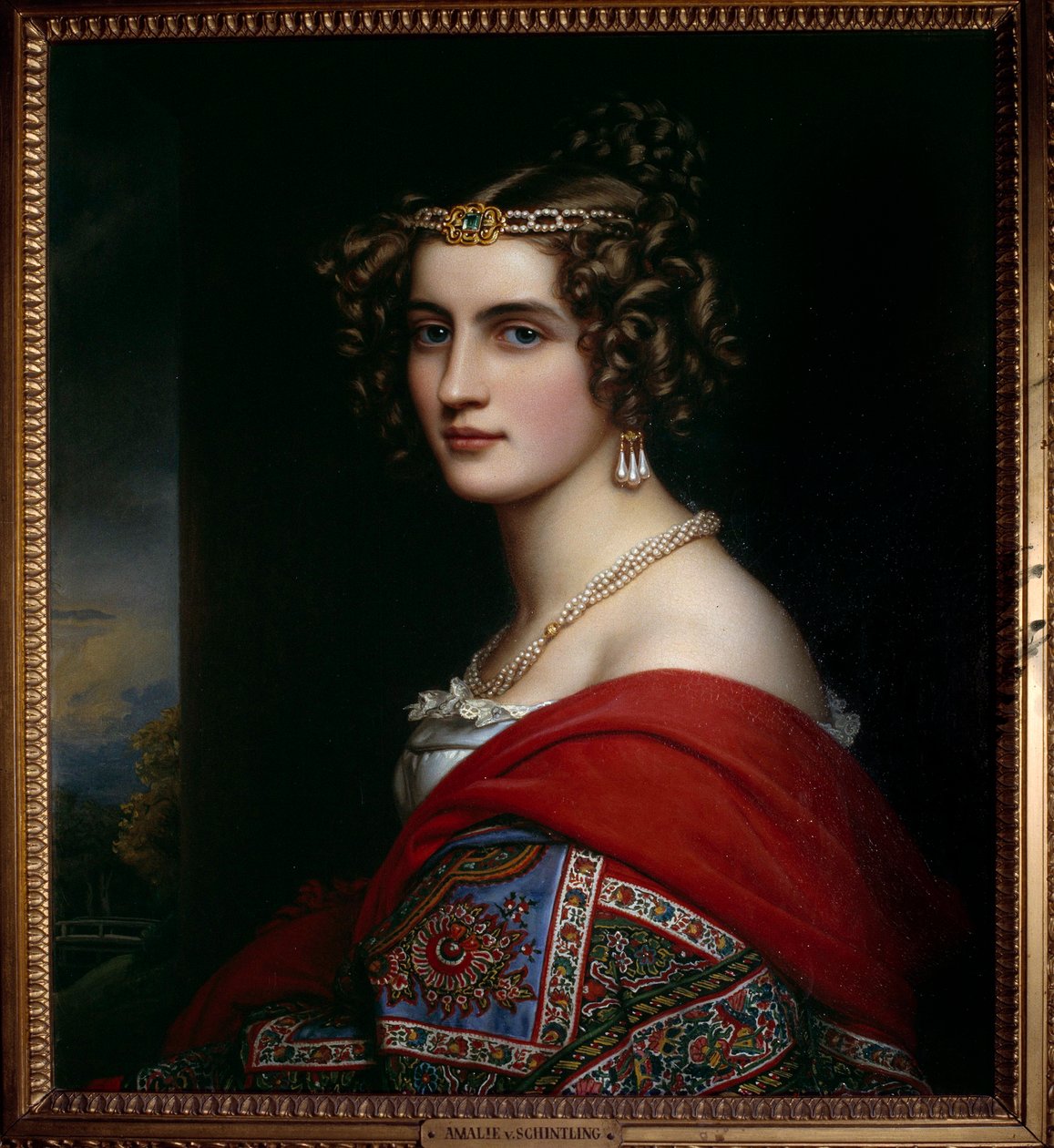 Portret van Amalie von Schintling door Joseph Carl Stieler