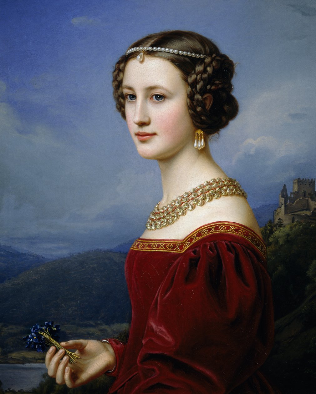 Portret van Cornelia Vetterlein door Joseph Carl Stieler