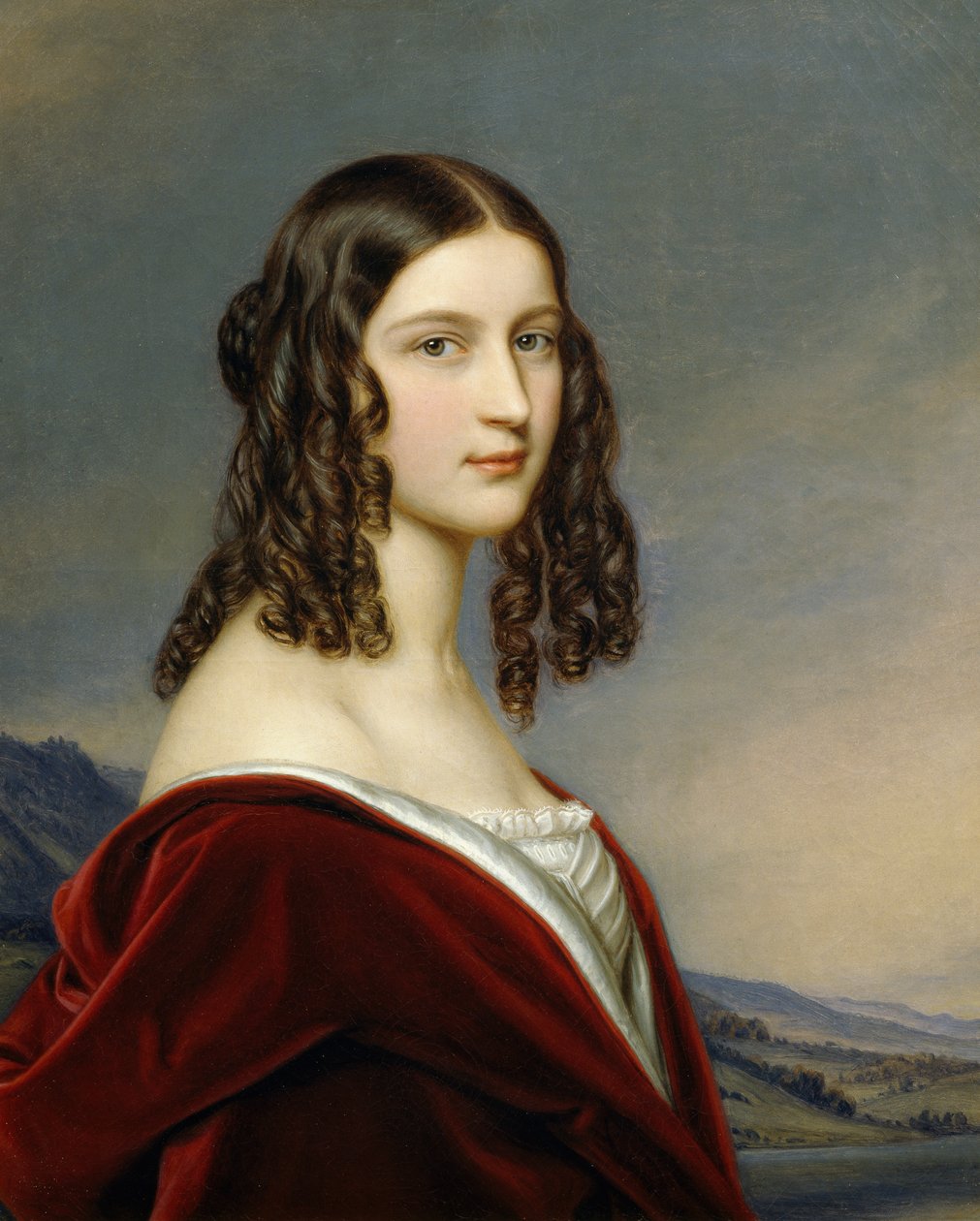 Portret van Friederike Von Freiin Gumppenberg door Joseph Carl Stieler