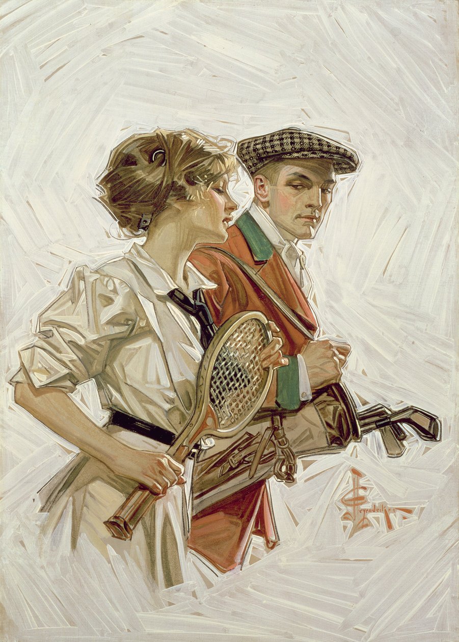 Golf of Tennis?, c.1915 door Joseph Christian Leyendecker