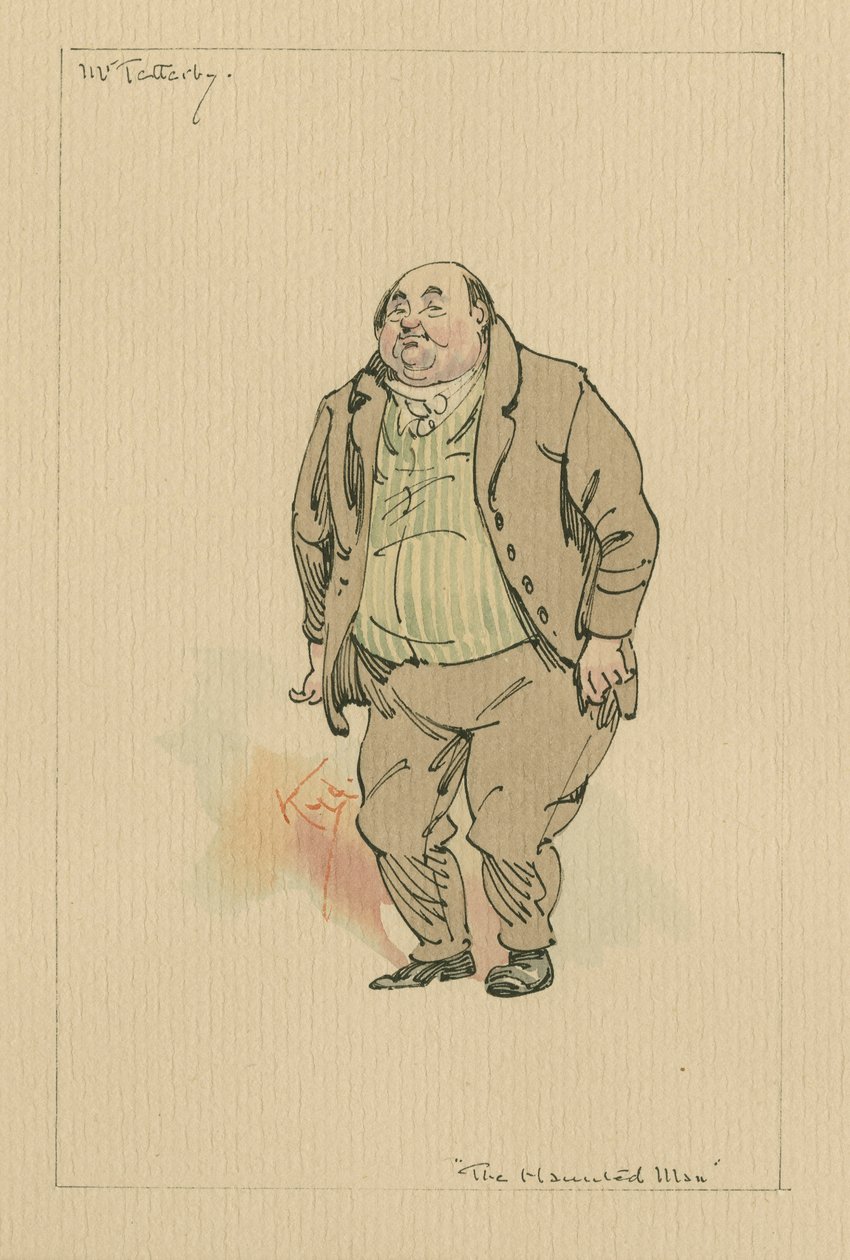 Mr Tetterby - De Geplaagde Man en de Deal van de Geest, ca. 1920s door Joseph Clayton Clarke