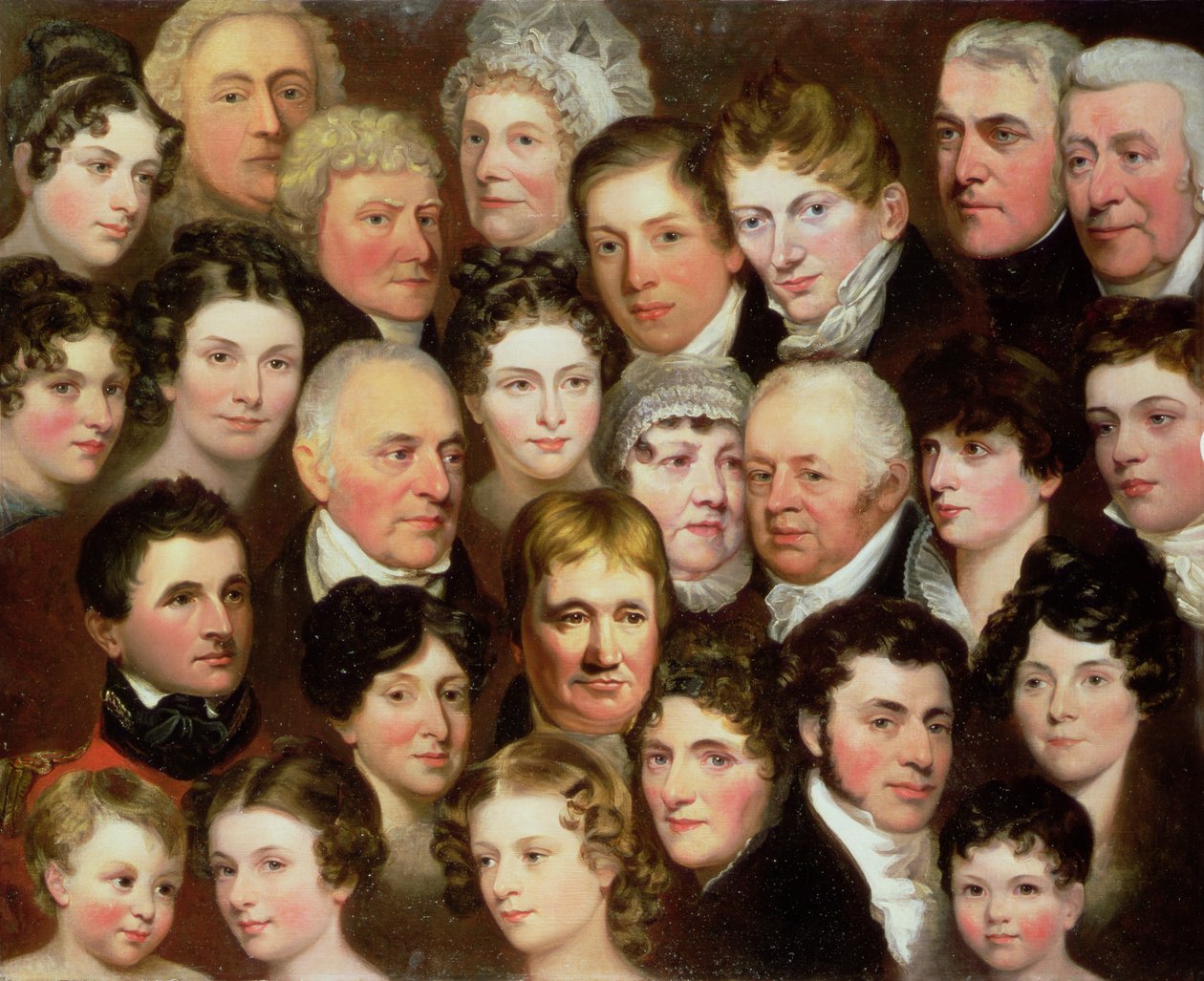 De familie Harvey uit Norwich, ca. 1820 door Joseph Clover