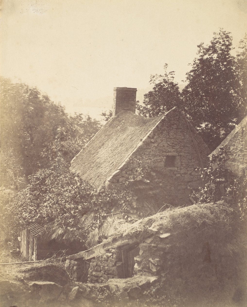Cottage op Jersey, 1855 door Joseph Cundall