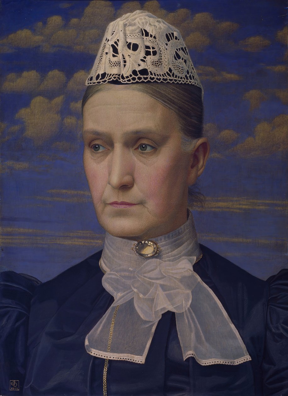 Portret van de moeder van de kunstenaar, 1902 door Joseph Edward Southall