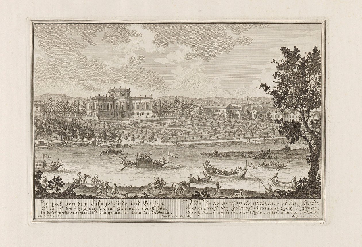 Het Palais Althan in Wenen door Joseph Emanuel Fischer von Erlach