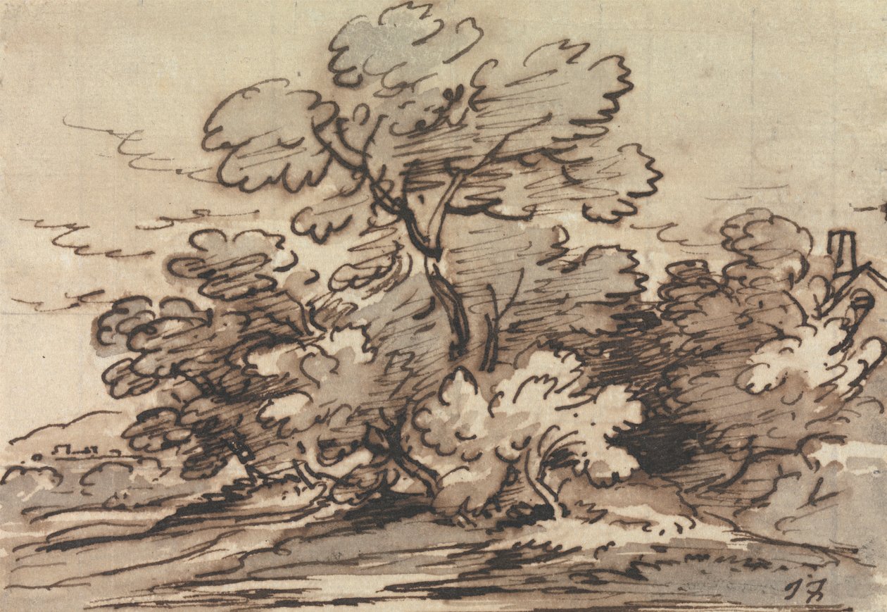 Een Groep Bomen door Joseph Farington