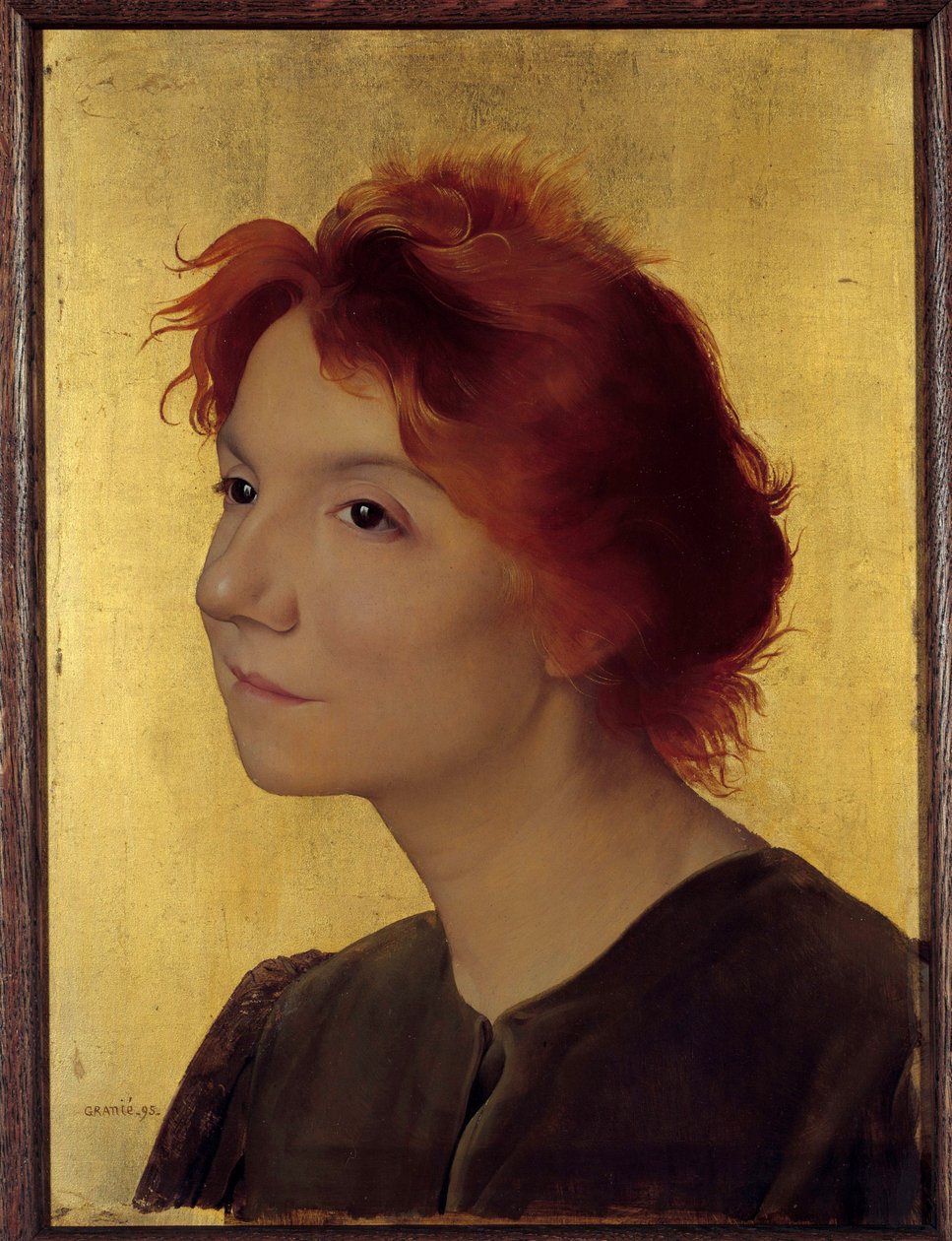 Portret van Yvette Guilbert (1867-1944) zangeres door Joseph Granie