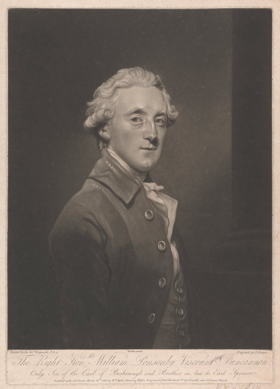 Frederick Ponsonby, Burggraaf Duncannon, 3e Graaf van Bessborough door Joseph Grozer