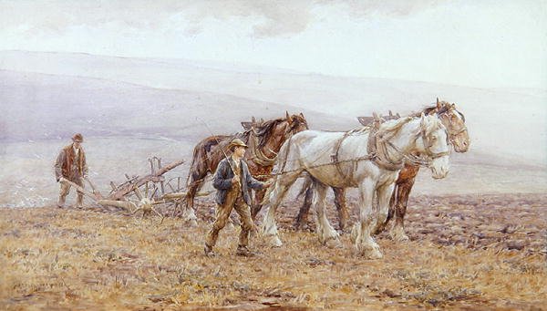 Ploegen op de Downs door Joseph Harold Swanwick
